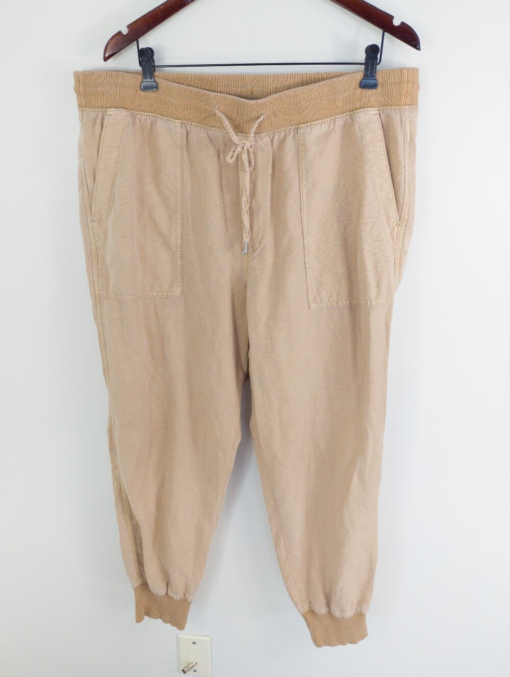 Gap Linen Blend High Rise Jogger Pants Size XL